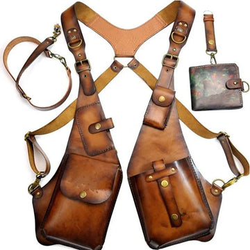 Medieval Steampunk Faux Leather Underarm Holster Bag