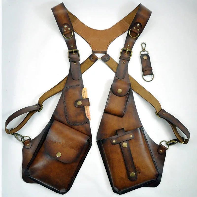 Medieval Steampunk Faux Leather Underarm Holster Bag