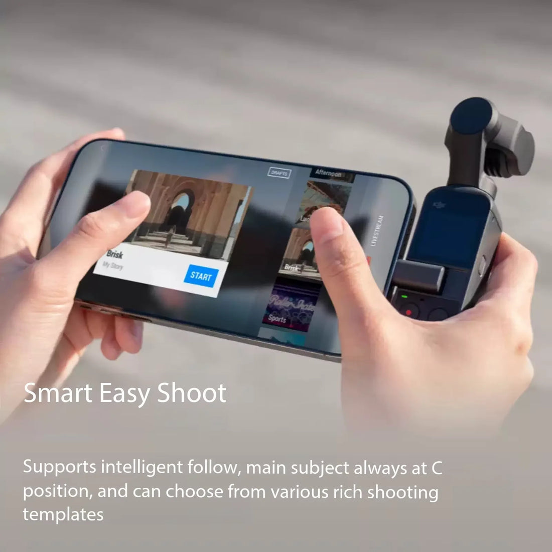 Handheld Anti-Shake 3 Axis Gimbal Stabilizer 4K 64MP Camera Auto Focus Face Tracking